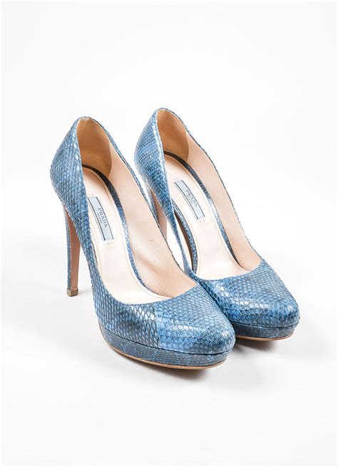 prada high heels blue